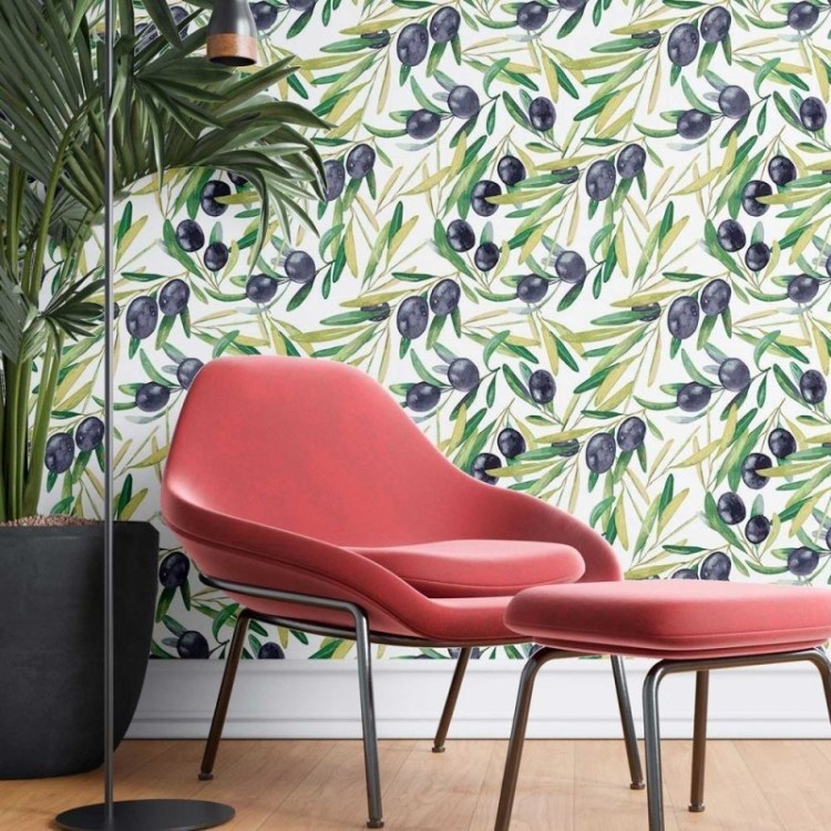 Papel de Parede Adesivo Oliveira N08175
