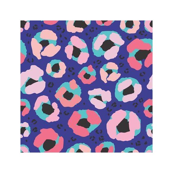 Papel de Parede Adesivo Oncinha Colorido Animal Print 212579800