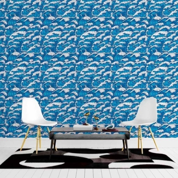 Papel de Parede Adesivo Ondas Hokusai N015160