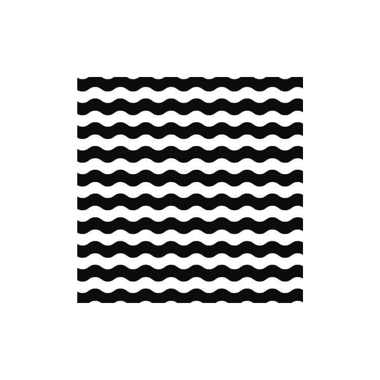 Papel de Parede Adesivo Ondas Preto e Branco...