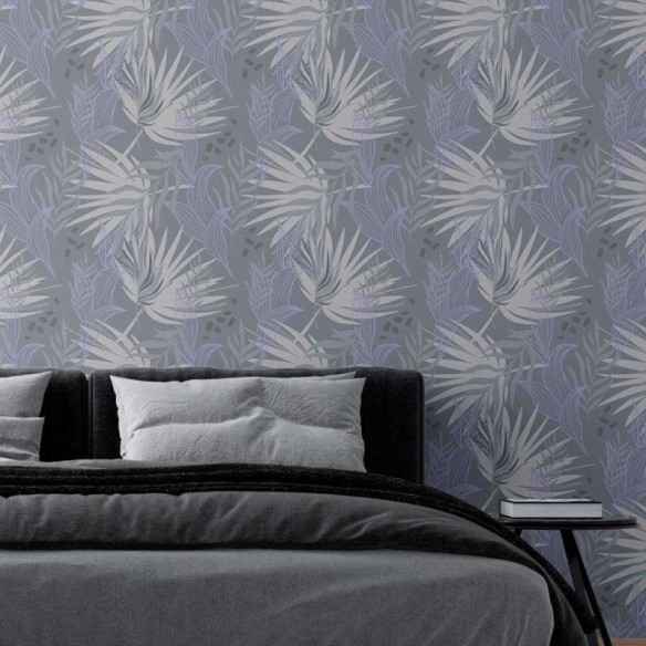 Papel de Parede Adesivo Outono cinza N08167
