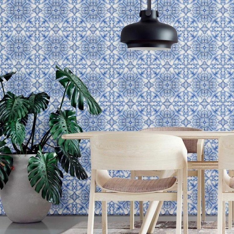 Papel de Parede Adesivo Padrão Azulejos N09060