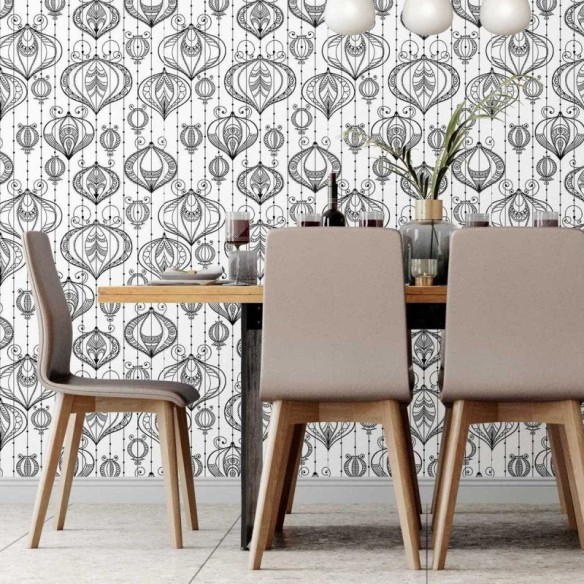 Papel de Parede Adesivo Padrão Balines Monocromático N07007