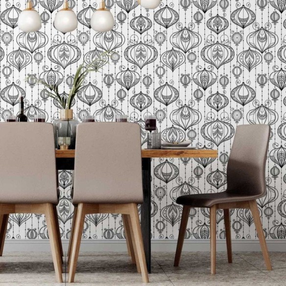 Papel de Parede Adesivo Padrão Balines Monocromático N07007