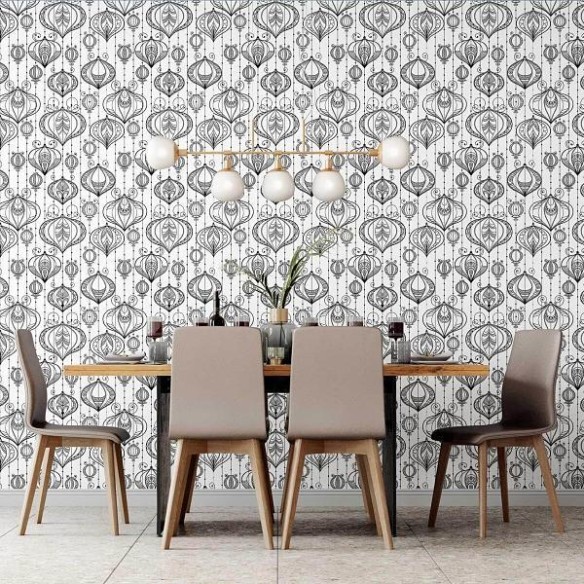 Papel de Parede Adesivo Padrão Balines Monocromático N07007