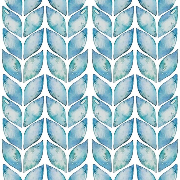 Papel de Parede Adesivo Padrão Folhas Aquareladas N05245