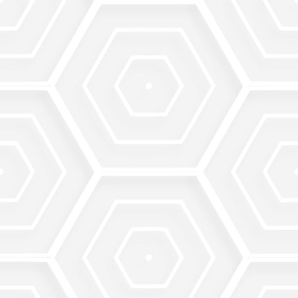 Papel de Parede Adesivo Padrão Hexágono Off White N05127