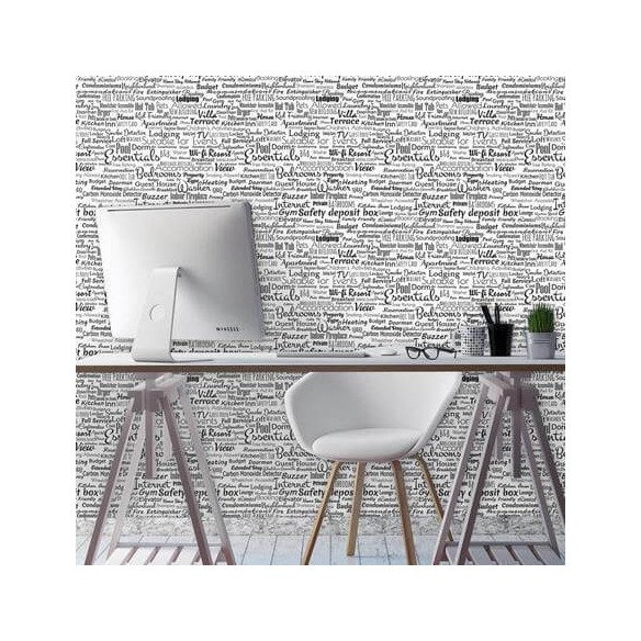 Papel de Parede Adesivo Palavras Alojamento 278666054