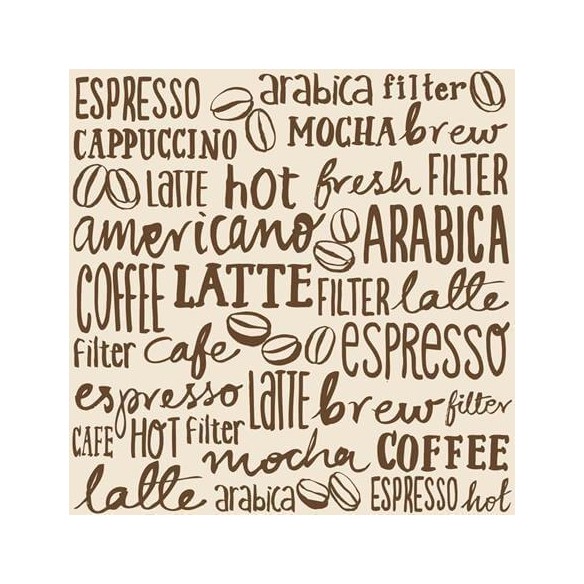 Papel de Parede Adesivo Palavras Café 209435362
