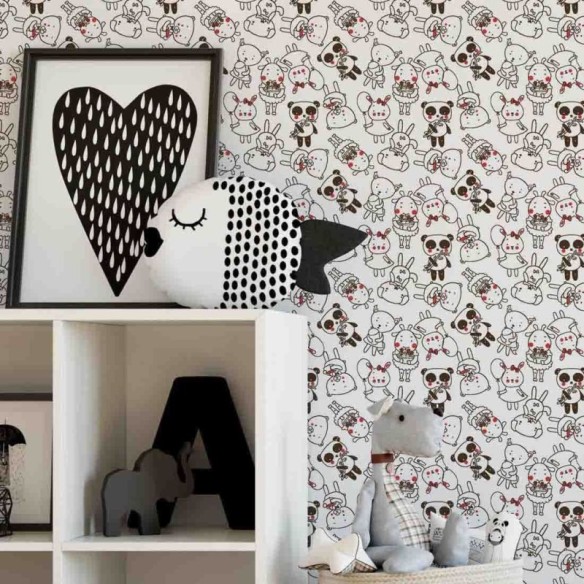 Papel de Parede Adesivo panda 260460653