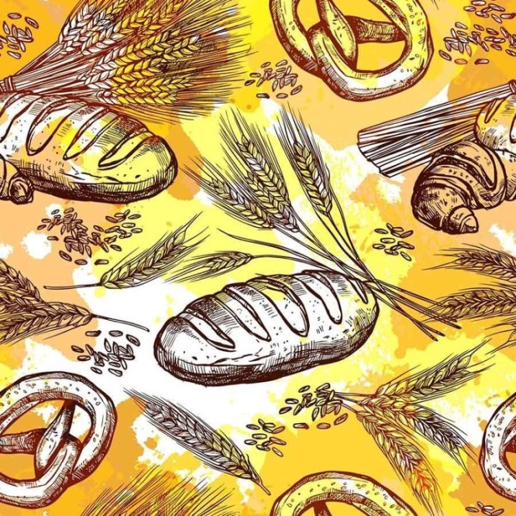 Papel de Parede Adesivo Pão caseiro N03051