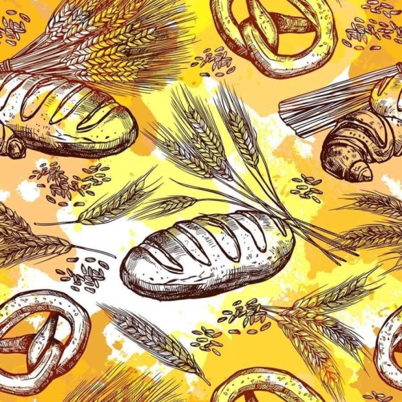 Papel de Parede Adesivo Pão caseiro N03051