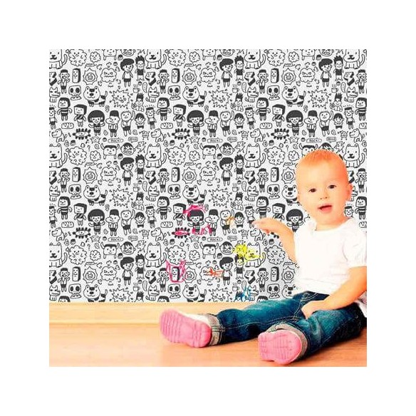 Papel de Parede Adesivo Para Colorir  Crianças 63024052