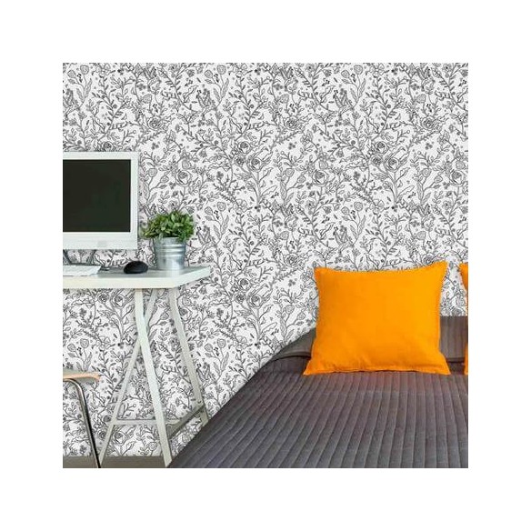 Papel de Parede Adesivo Para Colorir  Floral 312983702
