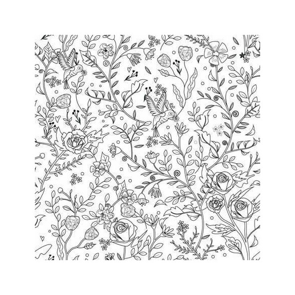 Papel de Parede Adesivo Para Colorir  Floral 312983702