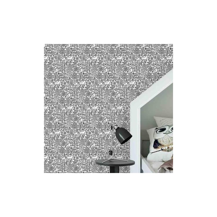 Papel de Parede Adesivo Para Colorir  Natureza...