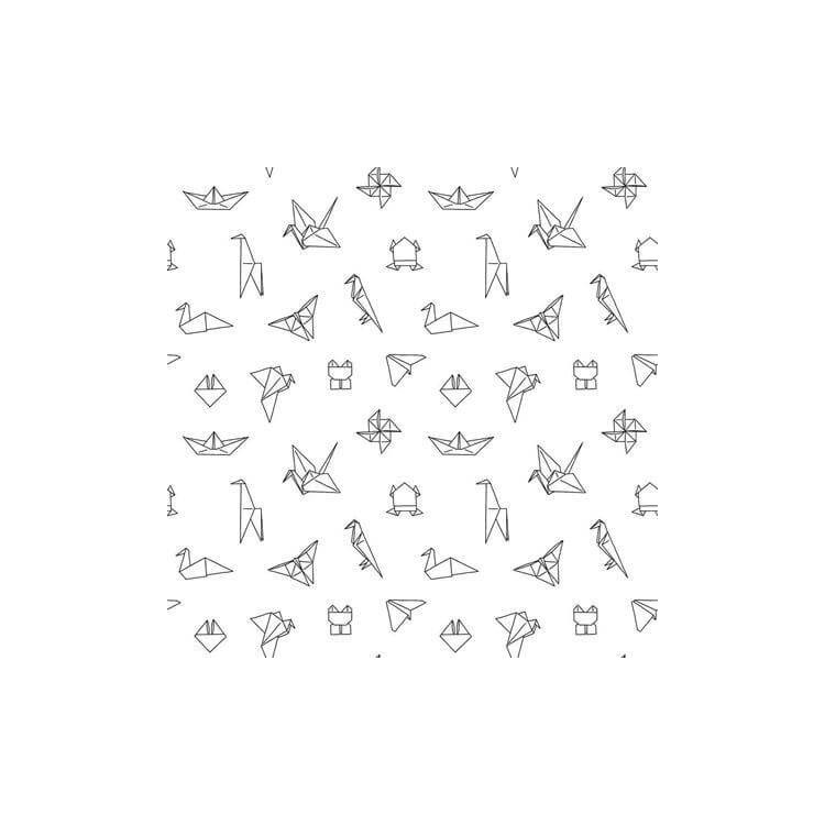 Papel de Parede Adesivo Para Colorir  Origami...