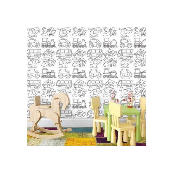 Papel de Parede Adesivo para Colorir 111778997