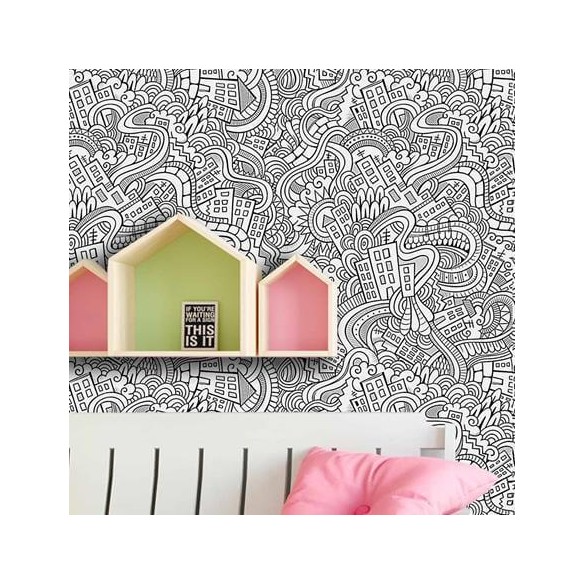 Papel de Parede Adesivo Para Colorir 283988444