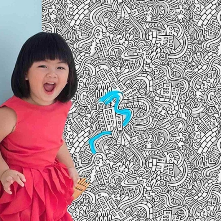 Papel de Parede Adesivo Para Colorir 283988444