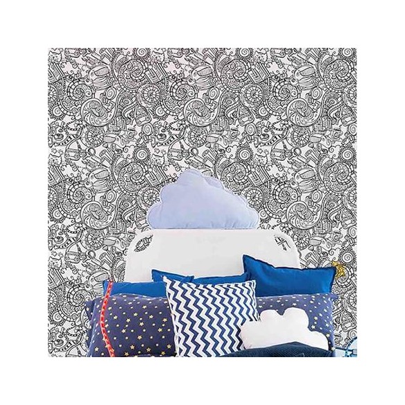 Papel de Parede Adesivo Para Colorir 291203765