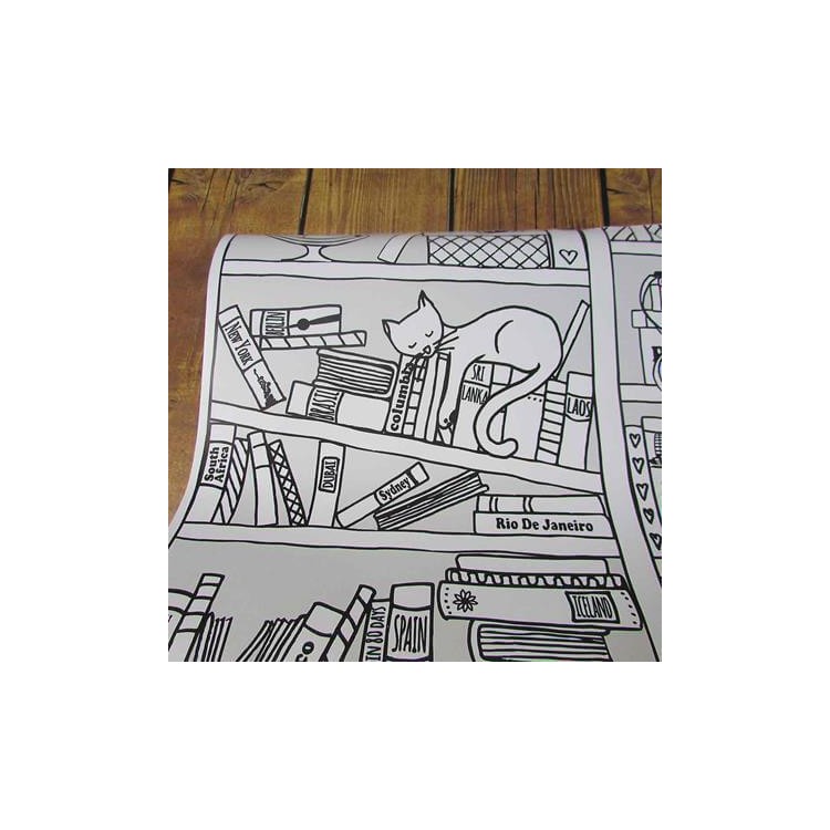 Papel de Parede Adesivo Para Colorir 351096617