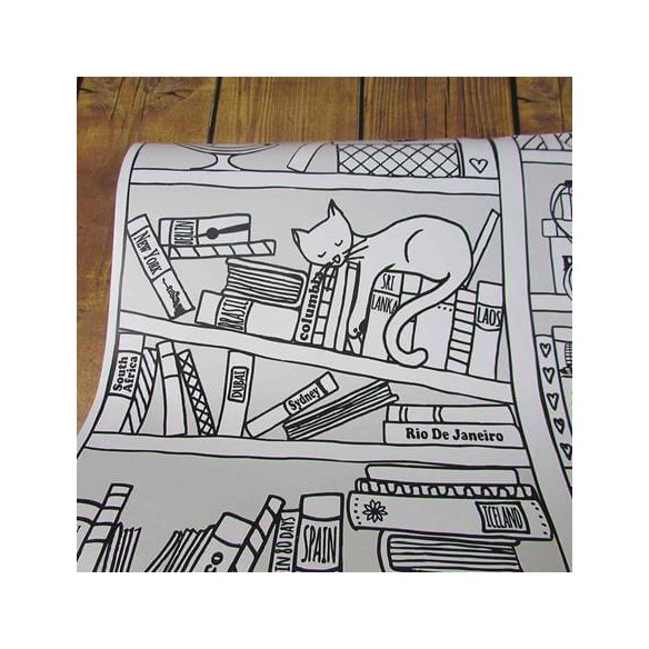 Papel de Parede Adesivo Para Colorir 351096617