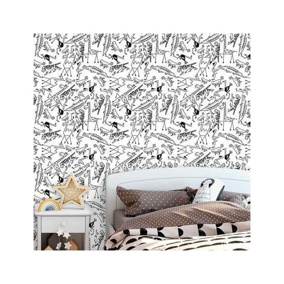 Adesivo para Colorir Animais - TACOLADO PAPEL DE PAREDE - Adesivo  Decorativo - Magazine Luiza