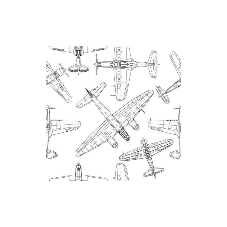 Papel de Parede Adesivo para Colorir Avião  38655