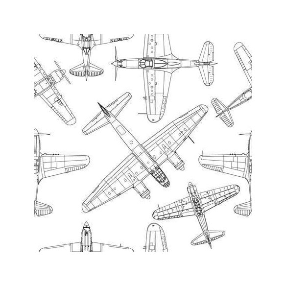 Papel de Parede Adesivo para Colorir Avião  38655
