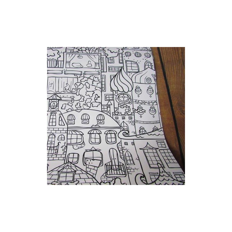 Papel de Parede Adesivo para Colorir Casa...