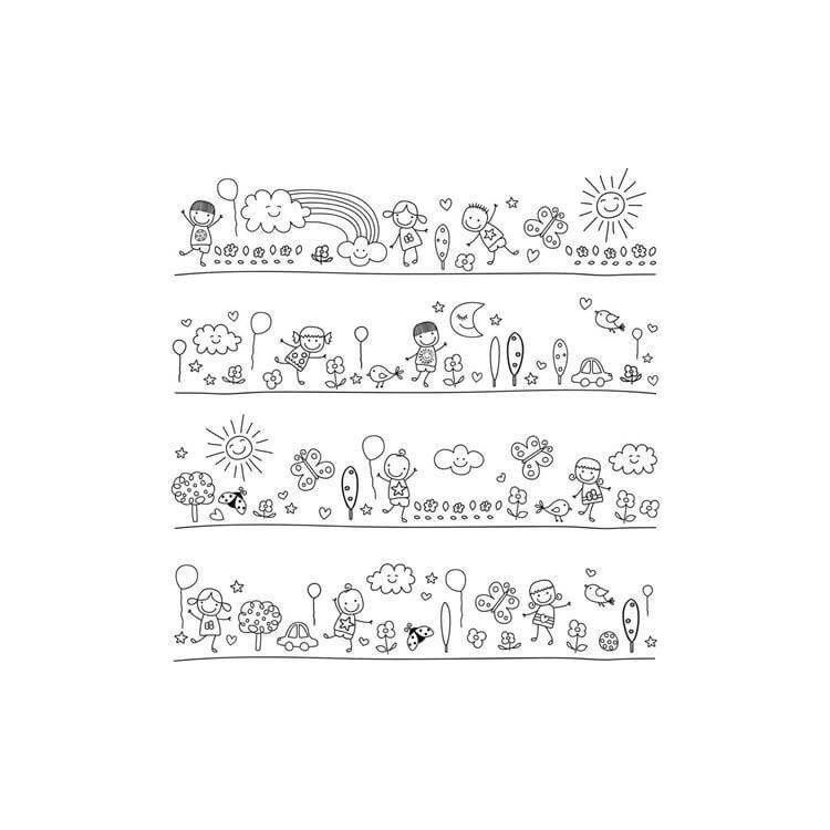 Papel de Parede Adesivo para Colorir Crianças...