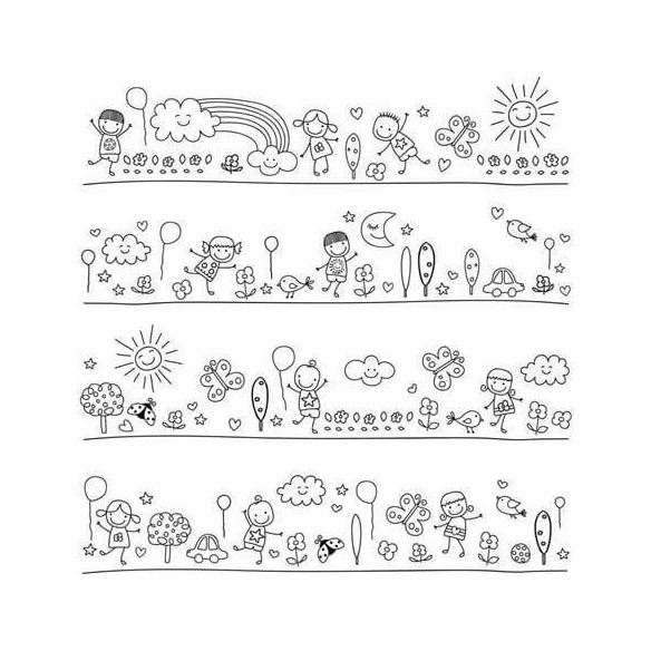 Papel de Parede Adesivo para Colorir Crianças 264796085