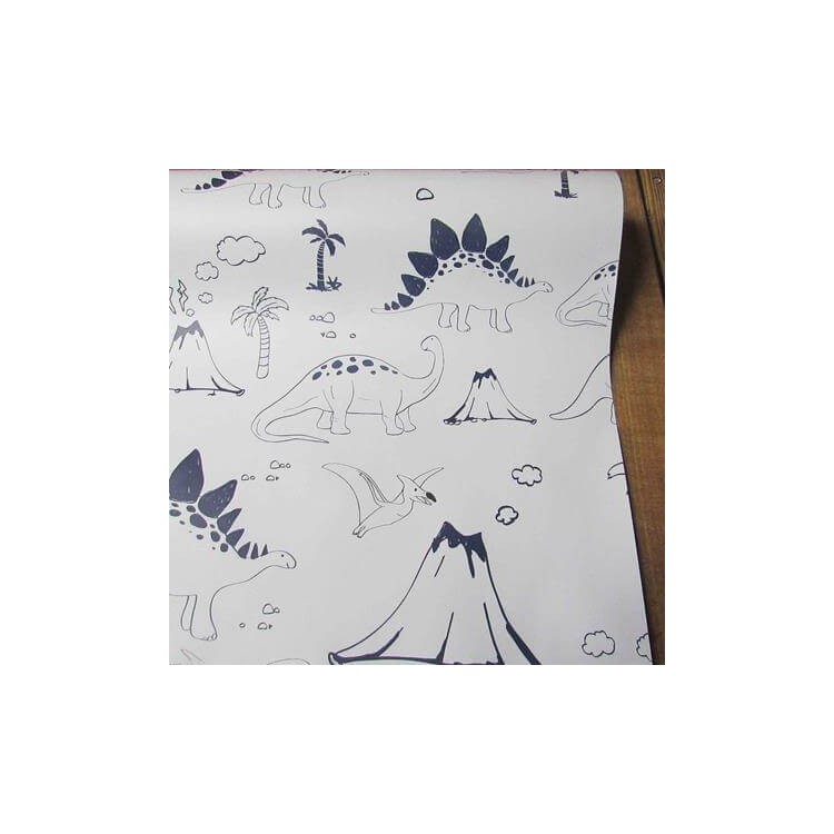 Papel de Parede Adesivo Para Colorir Dinossauro...