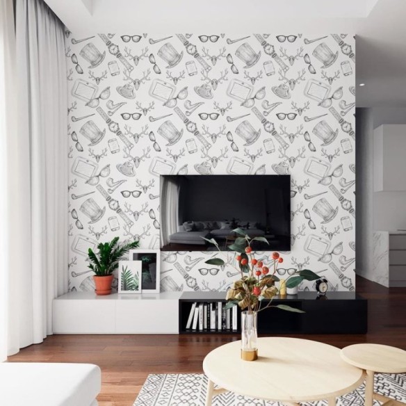Papel de Parede Adesivo Para Colorir N06224