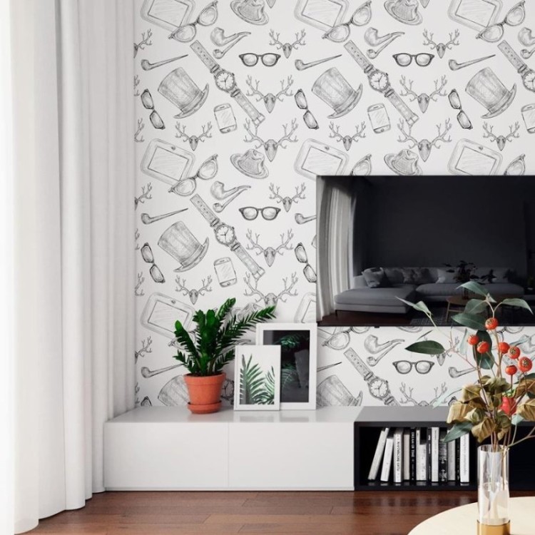 Papel de Parede Adesivo Para Colorir N06224