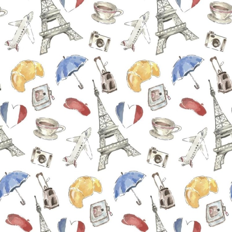 Papel de Parede Adesivo Paris Desenho N04234