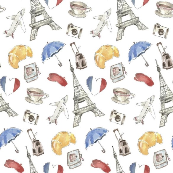 Papel de Parede Adesivo Paris Desenho N04234