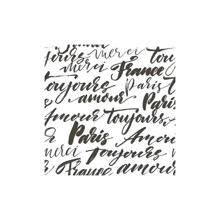 Papel de Parede Adesivo Paris Preto e Branco...