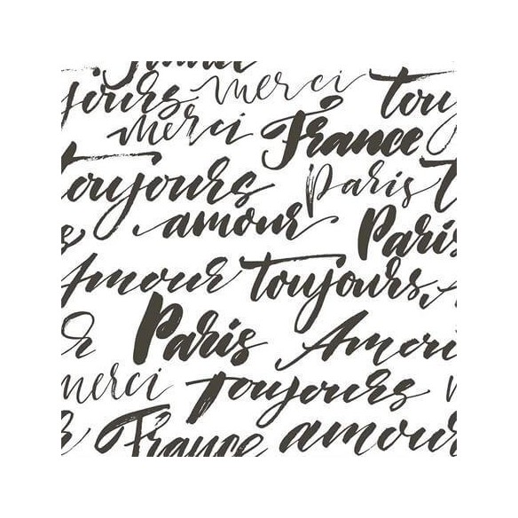 Papel de Parede Adesivo Paris Preto e Branco  112301458