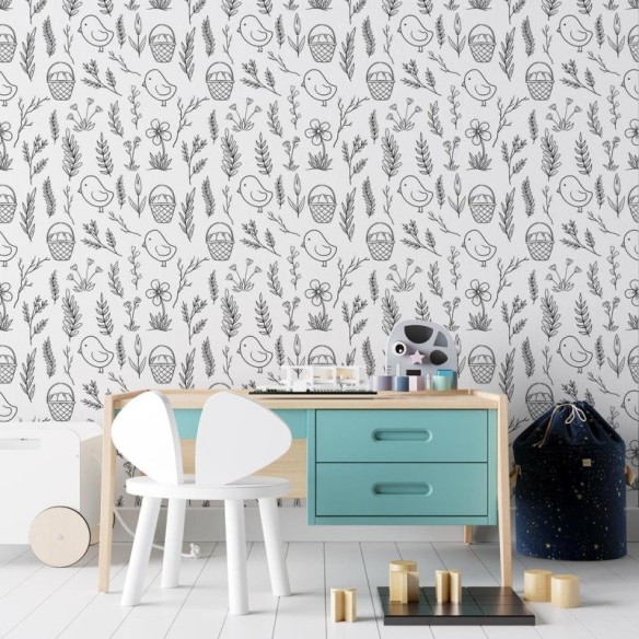Papel de Parede Adesivo Pássaro N03018