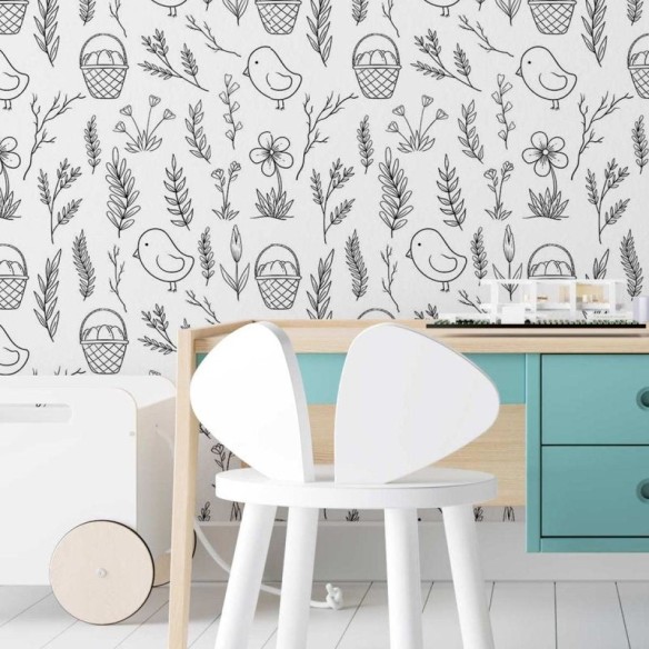 Papel de Parede Adesivo Pássaro N03018