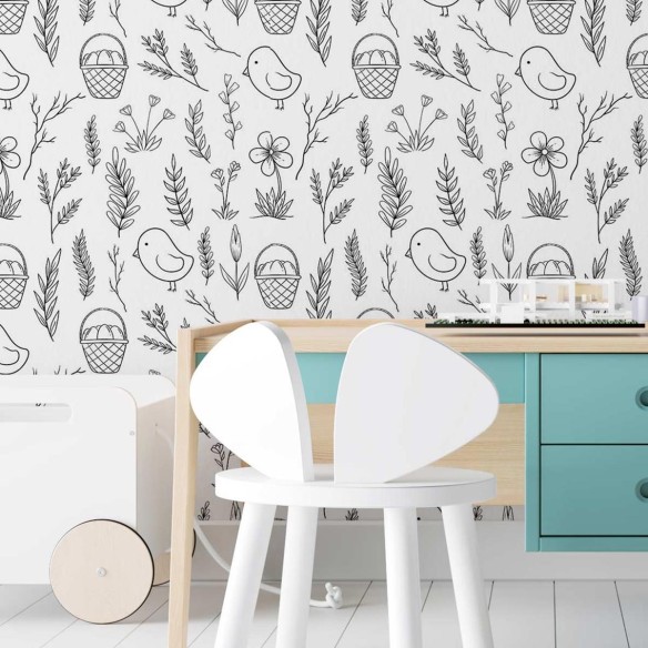 Papel de Parede Adesivo Pássaro N03018