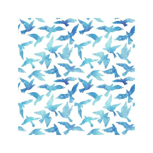 PAPEL DE PAREDE BIRDS AQUARELA