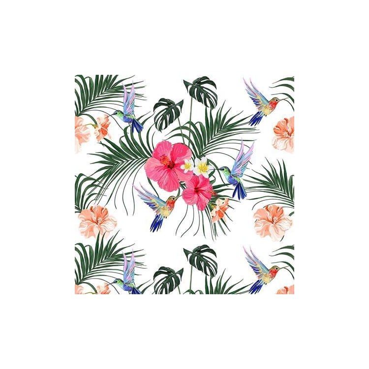 Papel de Parede Adesivo Pássaros Beija Flor...