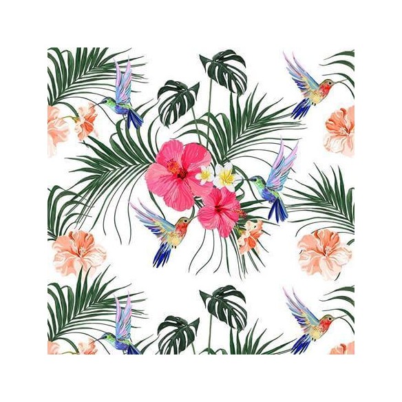 Papel de Parede Adesivo Pássaros Beija Flor 546435460
