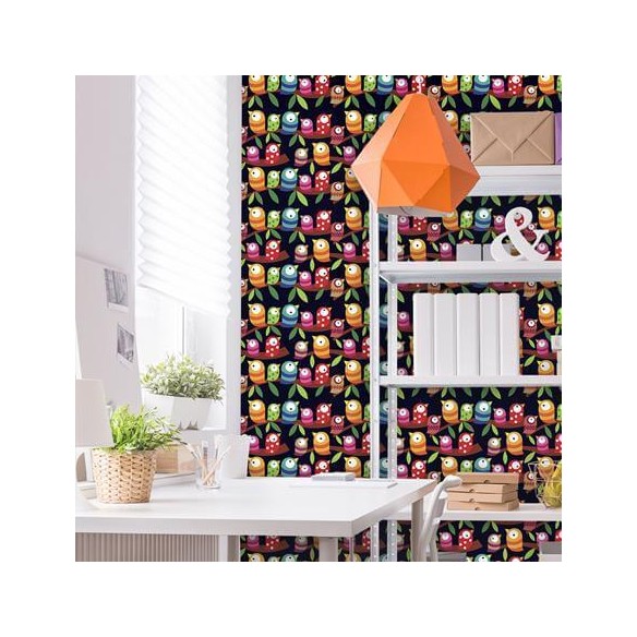 Papel de Parede Adesivo Pássaros Coloridos  132312152