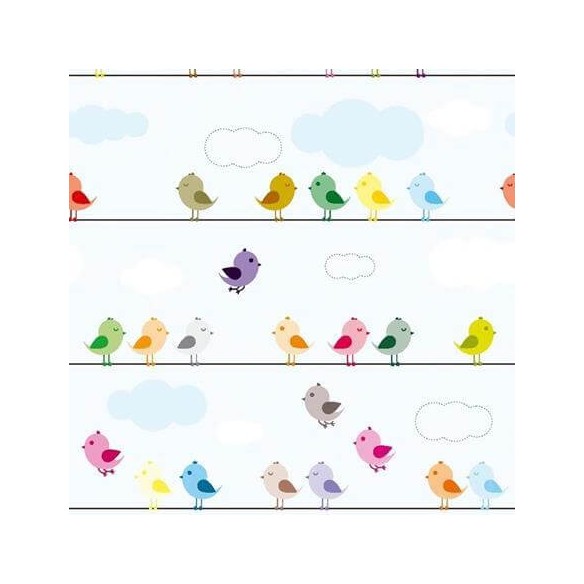 Papel de Parede Adesivo Pássaros Coloridos 73164274