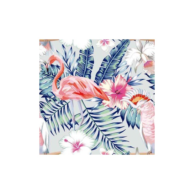 Papel de Parede Adesivo Pássaros Flamingo...