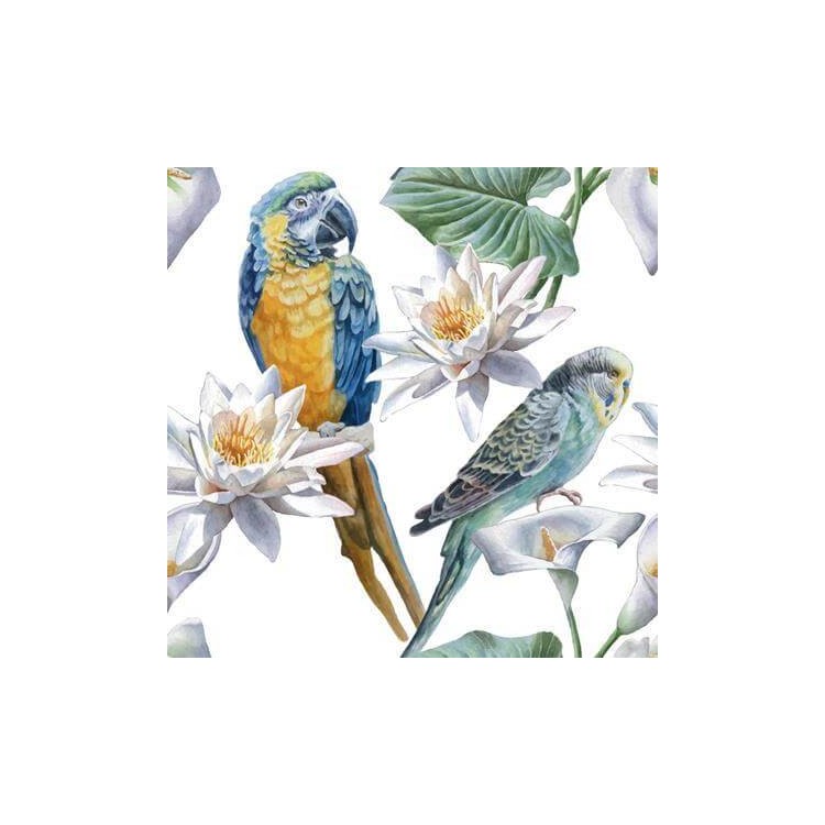 Papel de Parede Adesivo Pássaros Floral 289969499
